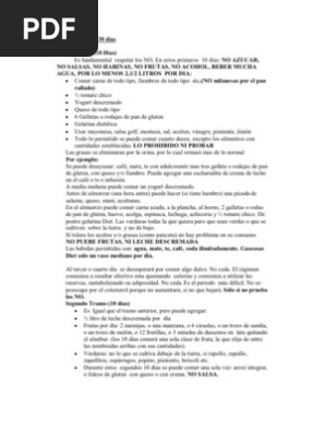 Platos para dieta disociada 10 dias